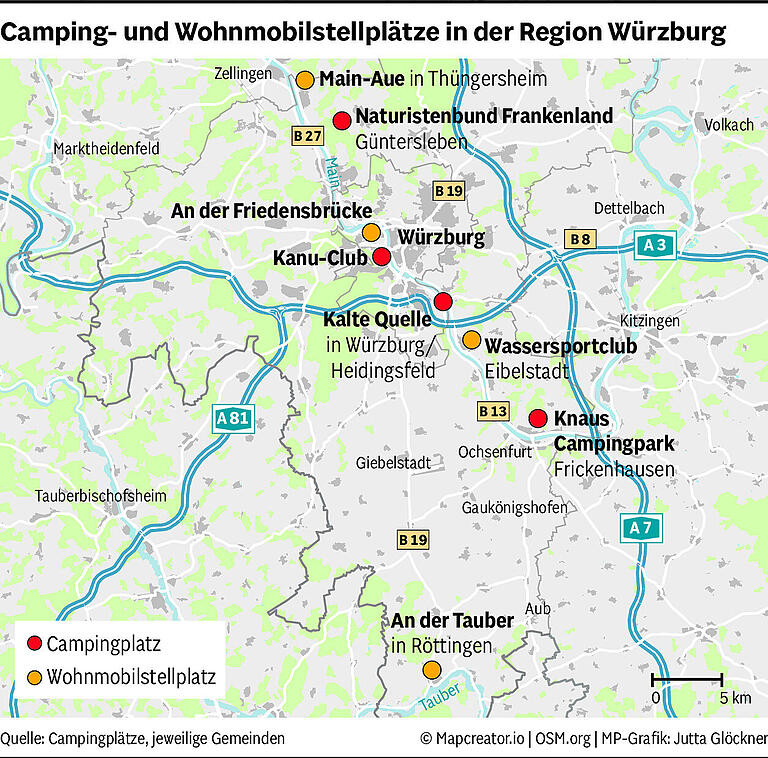 Campen rund um Würzburg: Die 8 schönsten Stell-und Campingplätze der Region für Wohnwagen, Camper und Co. Campen rund um Würzburg: Die 8 schönsten Stell-und Campingplätze der Region für Wohnwagen, Camper und Co.