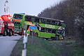 Unfall mit Reisebus auf A9 bei Leipzig.jpeg       -  Bei einem Unfall mit einem Reisebus bei Leipzig sind mehrere Menschen gestorben.