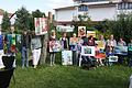 Zum Abschluss der Sommermalkurse in der Zellinger Kunsthalle gab es eine kleine Vernissage und Bild im Garten mit den (geimpften oder getesteten) Kreativen  samt einem Teil ihrer Werke und den Kursleitern Wieland Jürgens sowie -leiterinnen Renate Hünig und Roswitha Vogtmann.&nbsp;
