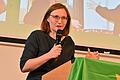 Lisa Badum bei ihrem Vortrag in der Alten Turnhalle in Lohr.&nbsp;