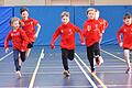 Höhepunkt der Hallen-Kreismeisterschaften in Münnerstadt sind immer die Laufwettbewerbe, vor allem die Staffelläufe.       -  Höhepunkt der Hallen-Kreismeisterschaften in Münnerstadt sind immer die Laufwettbewerbe, vor allem die Staffelläufe.