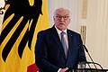 Bundespräsident Steinmeier im Schloss Bellevue       -  Bundespräsident Steinmeier gibt seine Entscheidung zur Auflösung des Bundestags bekannt. (Archivbild)