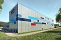 Der Spatenstich für die neue Logistikhalle bei Bosch Rexroth in Lohr ist erfolgt. So soll das Gebäude aussehen, wenn es fertig ist.
