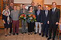 Walter Hunger GmbH &amp; Co. KG Hydraulikzylinderwerk ehrte langjährige Mitarbeiter. Im Bild von links: Geschäftsführerin Ingrid Hunger, Lothar Burkard, Herbert Simet, Adelinde Bachmann, Gudrun Gattermann, Oswald Lutz, Andreas Handel, Michael Singer, Helmut Dittrich, Geschäftsführer Dr. Jan Hunger