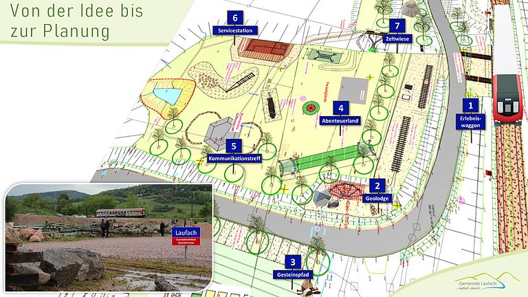 Das Leader-Projekt 'Eisenbahnerlebnis Spessartrampe' der Gemeinde Laufach, das am Beispiel der Eisenbahn tiefgreifende Veränderungen der Kulturlandschaft Spessart im Zeitverlauf aufzeigt, stellt einen überregional übertragbaren Ansatz dar. Das Leader-Projekt 'Eisenbahnerlebnis Spessartrampe' der Gemeinde Laufach, das am Beispiel der Eisenbahn tiefgreifende Veränderungen der Kulturlandschaft Spessart im Zeitverlauf aufzeigt, stellt einen überregional übertragbaren Ansatz dar.