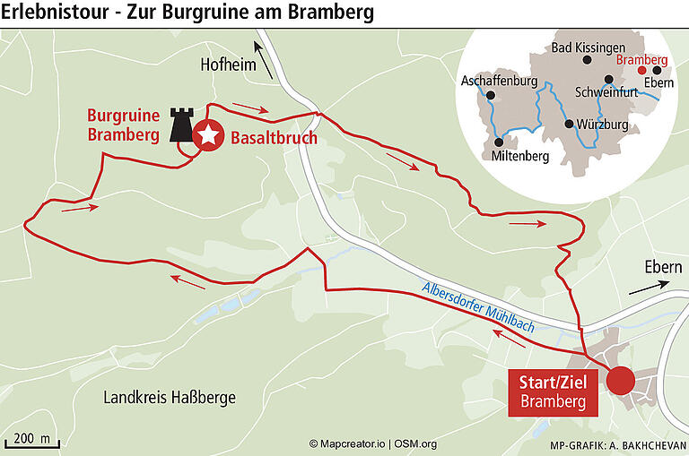 Ausflugstipp für die ganze Familie: Eine 2,5-Stunden-Tour zur Burgruine am Bramberg bei Ebern Ausflugstipp für die ganze Familie: Eine 2,5-Stunden-Tour zur Burgruine am Bramberg bei Ebern