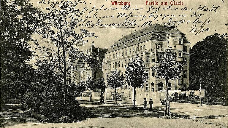 Würzburg, Bismarckstraße (historische Postkarte). Würzburg, Bismarckstraße (historische Postkarte).