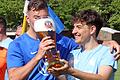 Na denn Prost: Jubel beim SV Waldbrunn über den Aufstieg in die Kreisliga.