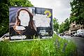 Plakate zur Europawahl.jpeg       -  Ein beschädigtes Wahlplakat der Grünen in Berlin (Symbolbild).