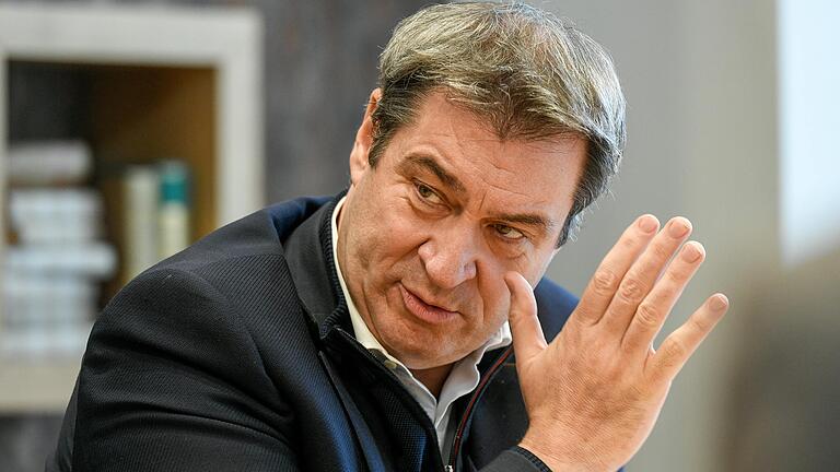 Ministerpräsident Markus Söder beim Redaktionsbesuch in Würzburg. Ministerpräsident Markus Söder beim Redaktionsbesuch in Würzburg.