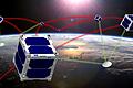 Netzwerk im All       -  Künftig sollen zehn Zentimeter große Kleinsatelliten im Weltraum nicht nur mit Stationen auf der Erde kommunizieren, sondern auch direkt untereinander Informationen austauschen. Am Würzburger Nanosatelliten UWE-4 werden Anfang 2016 die technischen Grundlagen im All erforscht.