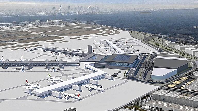 Terminal 3 Flughafen Frankfurt       -  Geplanter erster Bauabschnitt des Terminals 3 in Frankfurt.