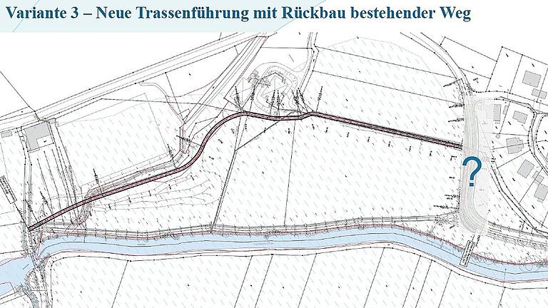 Das ist die geplante Trassenführung für den neuen Geh- und Radweg zwischen Hausen und Kleinbrach. - Das ist die geplante Trassenführung für den neuen Geh- und Radweg zwischen Hausen und Kleinbrach. Das ist die geplante Trassenführung für den neuen Geh- und Radweg zwischen Hausen und Kleinbrach. - Das ist die geplante Trassenführung für den neuen Geh- und Radweg zwischen Hausen und Kleinbrach.