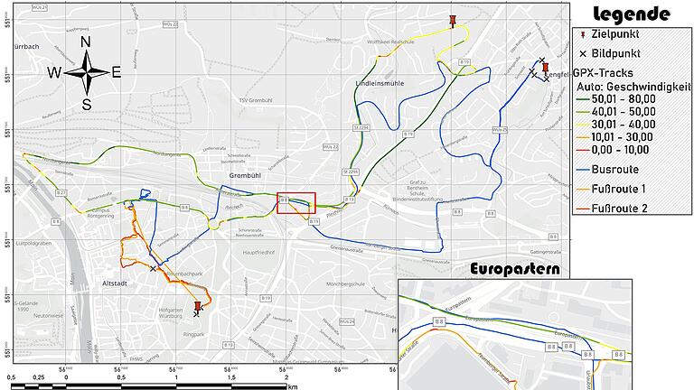 Daria Hofmanns Stadtplan reicht von der Innenstadt bis nach Lengfeld und in die Lindleinsmühle.