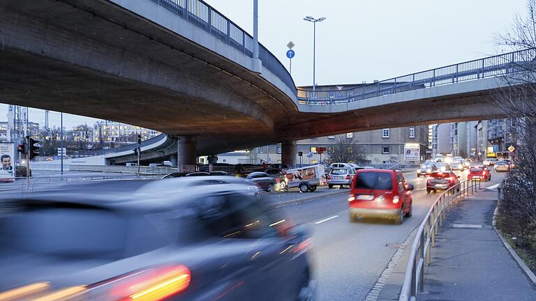 Verkehr auf der Nordtangente, in den Blick genommen im Januar 2019.&nbsp;&nbsp;