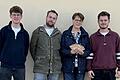 Sylvia Werner überreichte eine großzügige Spende an die Führungsspitze des jungen Vereins „Jugendraum Wollbach“. Von links: Linus Marschall, Moritz Wirsing, Sylvia Werner und Maximilian Gensler.