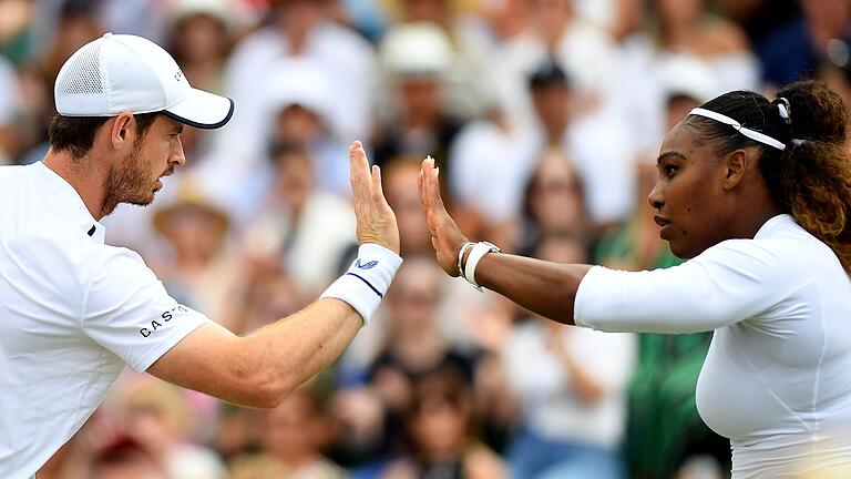 Andy Murray und Serena Williams       -  Serena Williams spielte 2019 mit Andy Murray zusammen in Wimbledon Mixed.