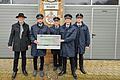 Auf dem Bild von links: 1. Vorsitzender Wolfgang Thein, stellv. Vorsitzender Simon Fuß, 1. Kommandant Mathias Henneberger, stellv. Vorsitzender Patrick Wagenhäuser, 2. Kommandant Maximilian Fuß.