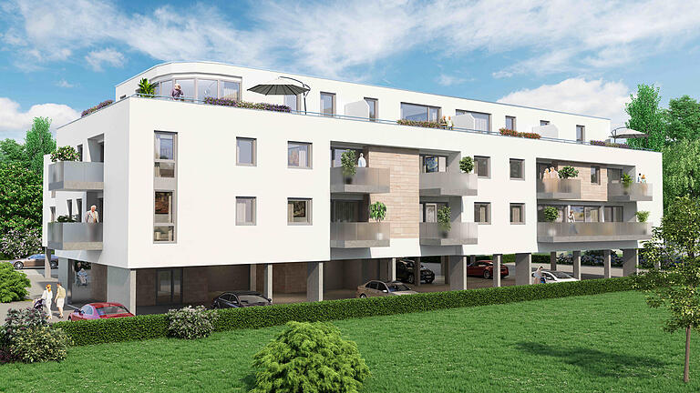 Die Visualisierung zeigt das Randersackerer Seniorenzentrum aus Richtung Süden. Die Visualisierung zeigt das Randersackerer Seniorenzentrum aus Richtung Süden.