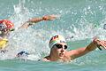 Schwimmen: Weltmeisterschaft       -  Nicht zu Hause im aufgepeitschten Wasser: Die Würzburgerin Leonie Beck wurde nur 24. im WM-Rennen über fünf Kilometer.
