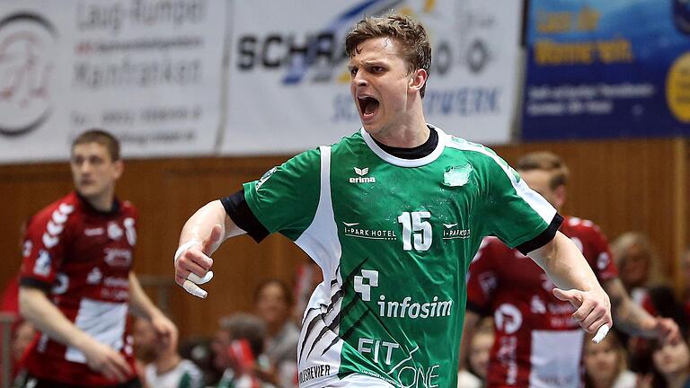 Sergej Gorpishin in seiner Zeit beim Handball-Zweitligisten DJK Rimpar Wölfe 2018.