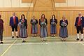 Auf dem Foto von links die Geehrten (20 bis 50 Jahre) Renate Haag, Michael Baumgart ,Julia Schmitt, Tanja Schmitt,  Katharina Dietz, Carolin Dünisch, Sabine Zirkenbach, Elmar Straub.