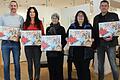 Den Adventskalender stellten (von links) Lions-Club-Präsident Dominic Wukowojac, Lions-Club-Präsidentin Sandra Steinicke, Christine Wehe-Bamberger, Organisatorin Brigitte Schmidt und Jörg Geier vom Lions-Club Bad Neustadt vor.