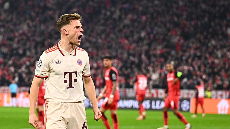 Bayern München - Bayer Leverkusen       -  Joshua Kimmich war beim Bayern-Sieg gegen Leverkusen ein Anführer auf dem Platz.