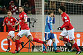 FSV Mainz 05 - Hamburger SV       -  Der Mainzer Danny Latza (M.) drehte mit seinen drei Toren das Spiel gegen den HSV. Foto: Thomas Frey