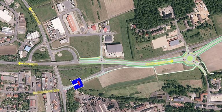 Freie Fahrt nach und von Großlangheim: die Nordtangente in Kitzingen wurde 2024 fertig. Freie Fahrt nach und von Großlangheim: die Nordtangente in Kitzingen wurde 2024 fertig.