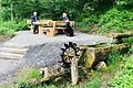 Wo schon die Alten feierten: das Bergbrünnlein. Das Wasserrad erinnert an die verschwundene Pfaffenberger Mühle.