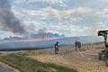 Am Samstag brannten fast zeitgleich zwei Getreidefelder in Schallfeld (Foto) und Stammheim. Mehrere Feuerwehren waren im Einsatz, um die Flammen zu löschen. Unterstützt wurden sie bei den Löscharbeiten von Landwirten.