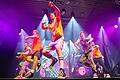 Die Premiere im Dittelbrunner Marienbachzentrum der neuen DDC-Show 'Breakin' Circus' wurde von den über 1300 Besucherinnen und Besuchern gefeiert. Im Bild einer der Auftritte der DDC-Tänzerinnen und Tänzer.