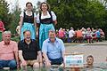 Bad Königshofens Zweiter Bürgermeister Peter Kuhn, Bürgermeister Wolfgang Seifert (Wülfershausen) und Kurdirektor Werner Angermüller ließen das Saalemusicum-Floß symbolisch zu Wasser.