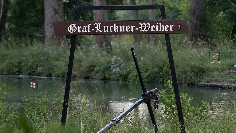 Der Graf-Luckner-Weiher in der Sanderau gehört zum Vereinsgelände des Modell-Sport-Club-Würzburg. Dem Namensgeber soll nun nicht mehr gedacht und eine Gedenktafel abgebaut werden.