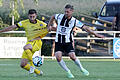 Dominik Meisel (FC Würzburger Kickers) und Dennis Chessa (SSV Ulm 1846)