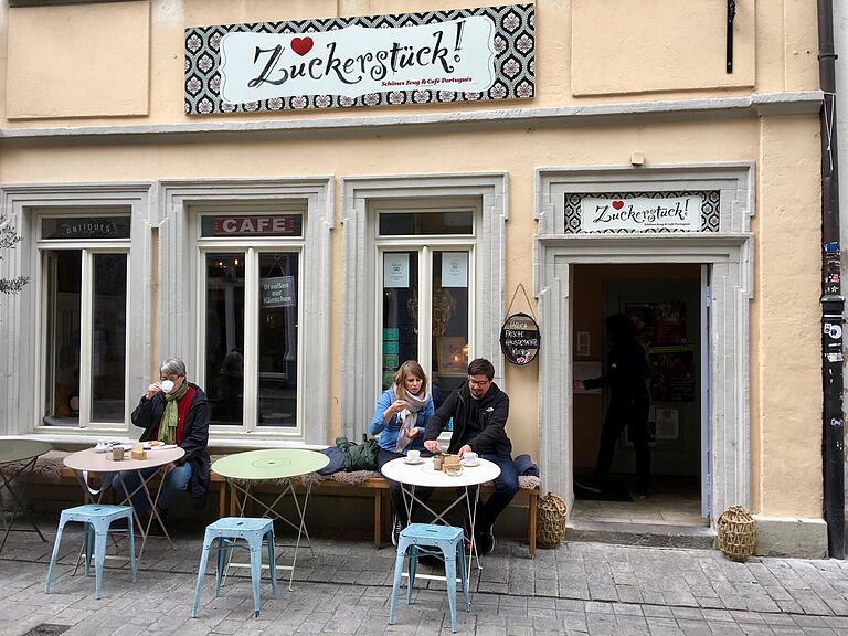 Kaffeepause: Im Zuckerstück gibt es Wohnaccessoires und den besten Galao der Stadt.