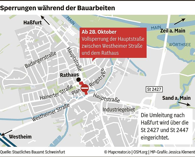 Knetzgauer Baustelle geht in die finale Runde: Erneut Sperrungen und Umleitungen in der Ortsdurchfahrt Knetzgauer Baustelle geht in die finale Runde: Erneut Sperrungen und Umleitungen in der Ortsdurchfahrt