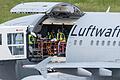 Dieses Flugzeug der Luftwaffe landete mit den verletzten Ukrainern an Bord am Donnerstag auf dem Flughafen Nürnberg.