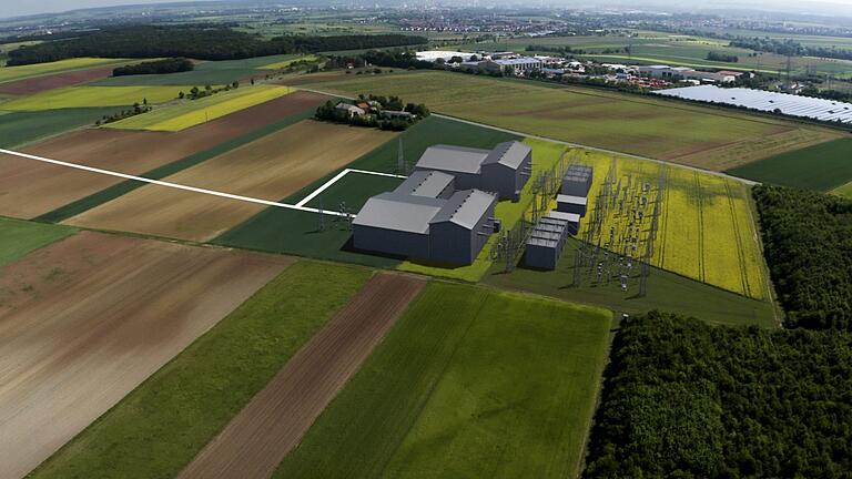 So soll der Konverter bei Bergrheinfeld aussehen, der den im SuedLink ankommenden Gleichstrom in Wechselstrom umwandelt. Dagegen klagt die Bürgerinitiative.
