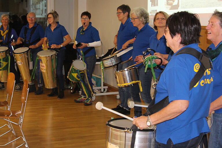 Die Trommlergruppe Samba Gemundo.