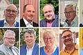 Die Bürgermeisterinnen und Bürgermeister im Raum Gemünden: (von links) Jürgen Lippert, Robert Herold, Sven Nickel, Martin Göbel, Zita Baur, Klaus Schäfer, Johannes Wagenpfahl, Lioba Zieres, Dirk Schiefer, Wolfgang Blum.