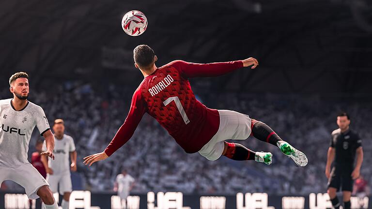 Screenshot &bdquo;UFL&rdquo;       -  &bdquo;UFL&rdquo;-Pate ist kein Geringerer als Fußballstar Cristiano Ronaldo.