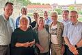 Georg Blättner (vorne von links), Christine Buchberger, Ulrike Langhans, Dr. Andrea Behr, Landtagskandidatin,  Dr. Dr. Thomas Richter,  GPA Vorsitzender. Berthold Schmitt, Ortsvorsitzender CSA (hinten von links), Sonja Buchberger, Stadträtin, Ralph Knüttel, stellvertretender Bezirksvorsitzender GPA, Karlheinz Bohn, Pressearbeit CSU.