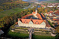 Das Schloss Weikersheim aus der Vogelperspektive.