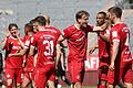 Jubeln die Kickers auch in Buchbach? Im Spiel der beiden besten Rückrundenteams wollen die Würzburger den vierten Sieg in Serie einfahren.