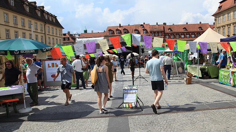 Am Sonntag, 26. Juni, findet in Bamberg auf dem Maxplatz wieder ein Nationalparktag statt, so wie auf diesem Bild im Jahr 2018.