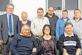 Wahlen: Bei den Kleintierzüchtern hinten von links: Bürgermeister Klaus Schenk, Schriftführerin Lissy Krönert Vorsitzender Bernhard Krönert, Jugendleiter Markus Schwinger, Europameisterin und Kassier Anette Pfahls, Zuchtwart Ralf Fischer; vordere Reihe von links: Adolf Donner, Ehrenmitglied und Beisitzer Adolf Donner; zweite Vorsitzende Simone Wenzlik und Kassenprüfer Arthur Feller.