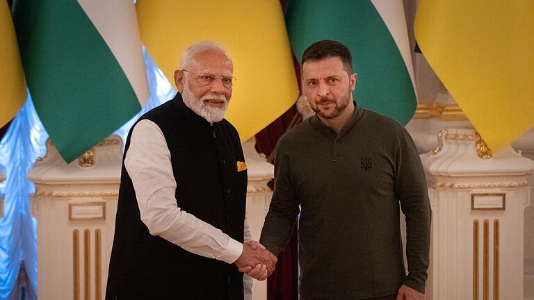 Indischer Premierminister Modi besucht Kiew       -  Die Annäherung zwischen dem neutralen, moskaufreundlichen Indien und der Ukraine ist schwierig.