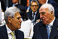 Langjährige Weggefährten: Michael Glos (links) und Altbundeskanzler Helmut Kohl.